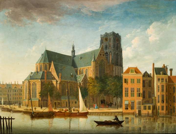 A view of the Sint-Laurenskerk, Rotterdam, from the Northeast.